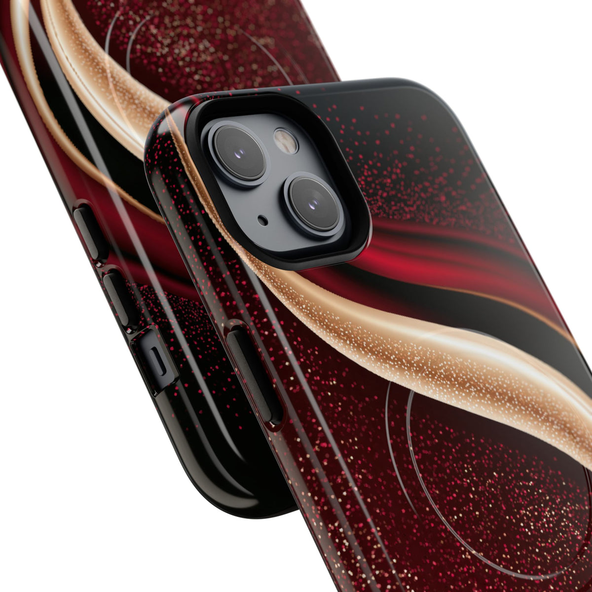 Gilded Crimson Flow · Tough 2.0 Magnetic Phone Case for iPhone · Red