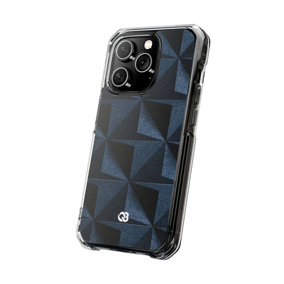 Blue Impact MagSafe Phone Case for iPhone - Indigo Basalt Facets