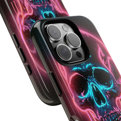 Neon Drip Skull · Tough Phone Case for iPhone · Black