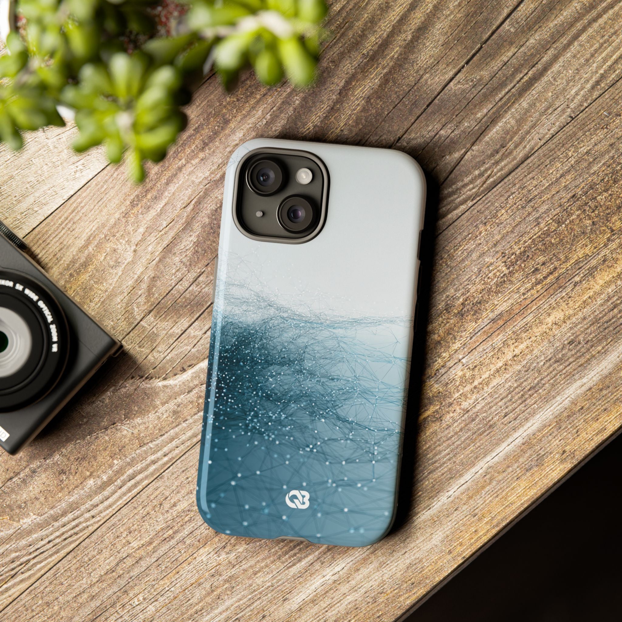 Teal Tough Phone Case for iPhone - Arctic Pulse Mesh