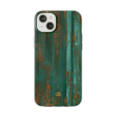 Teal Lite Phone Case for iPhone - Verdigris Copper Siding