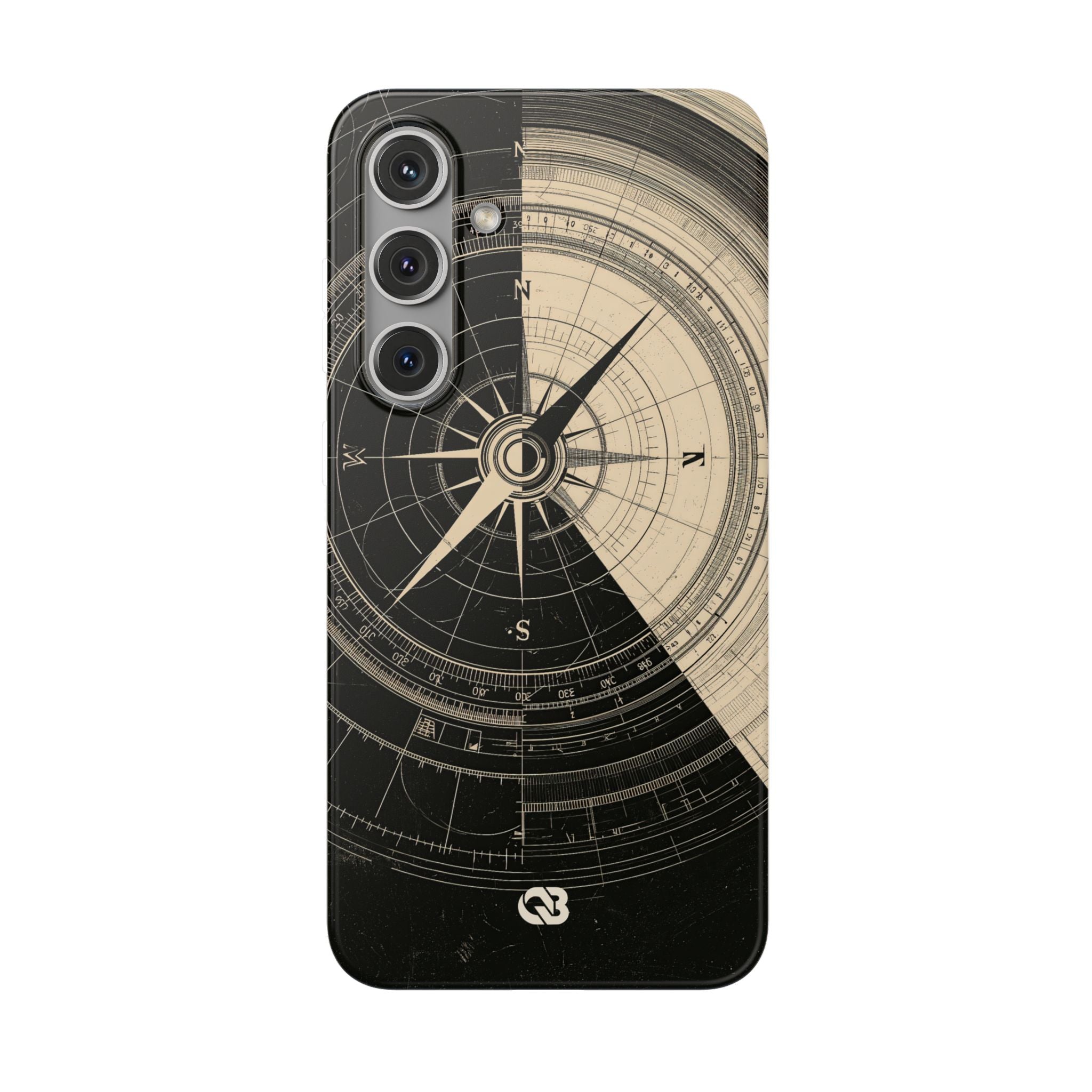 Beige Lite Phone Case for Samsung - Obsidian Nautical Blueprint
