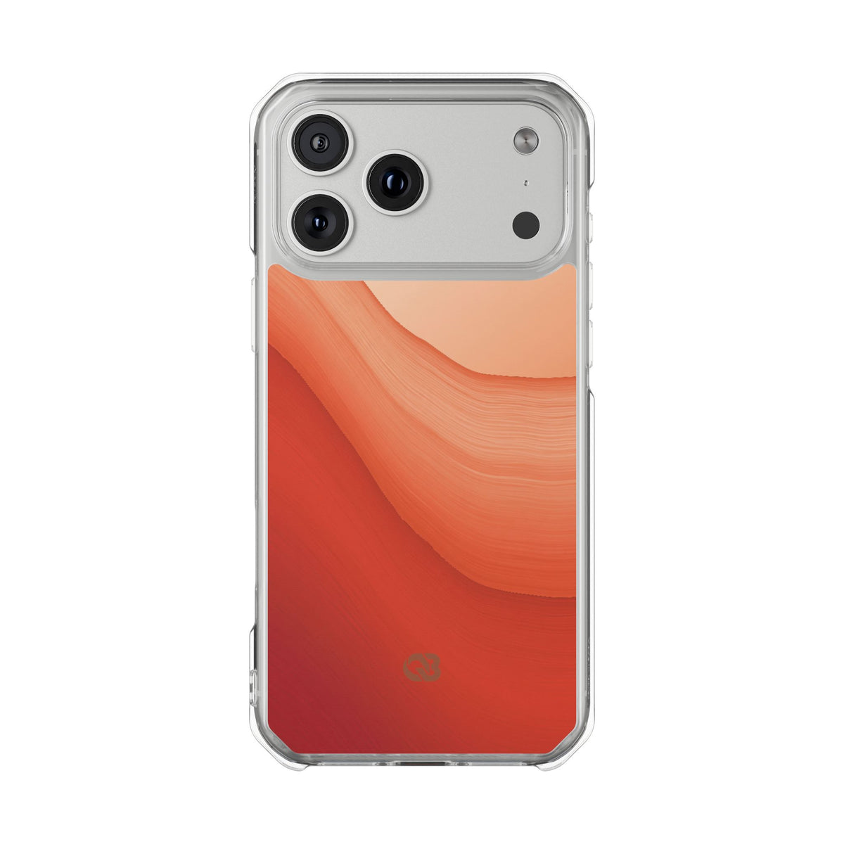 Terracotta Flow · Clear Impact Magnetic Phone Case for iPhone · Orange