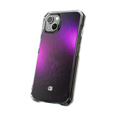 Violet Cyber Circuit · Clear Impact Magnetic Phone Case for iPhone · Purple