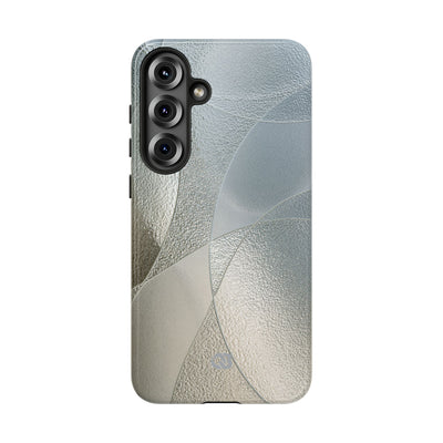 Silver Tough Phone Case for Samsung - Frosted Silver Mosaic