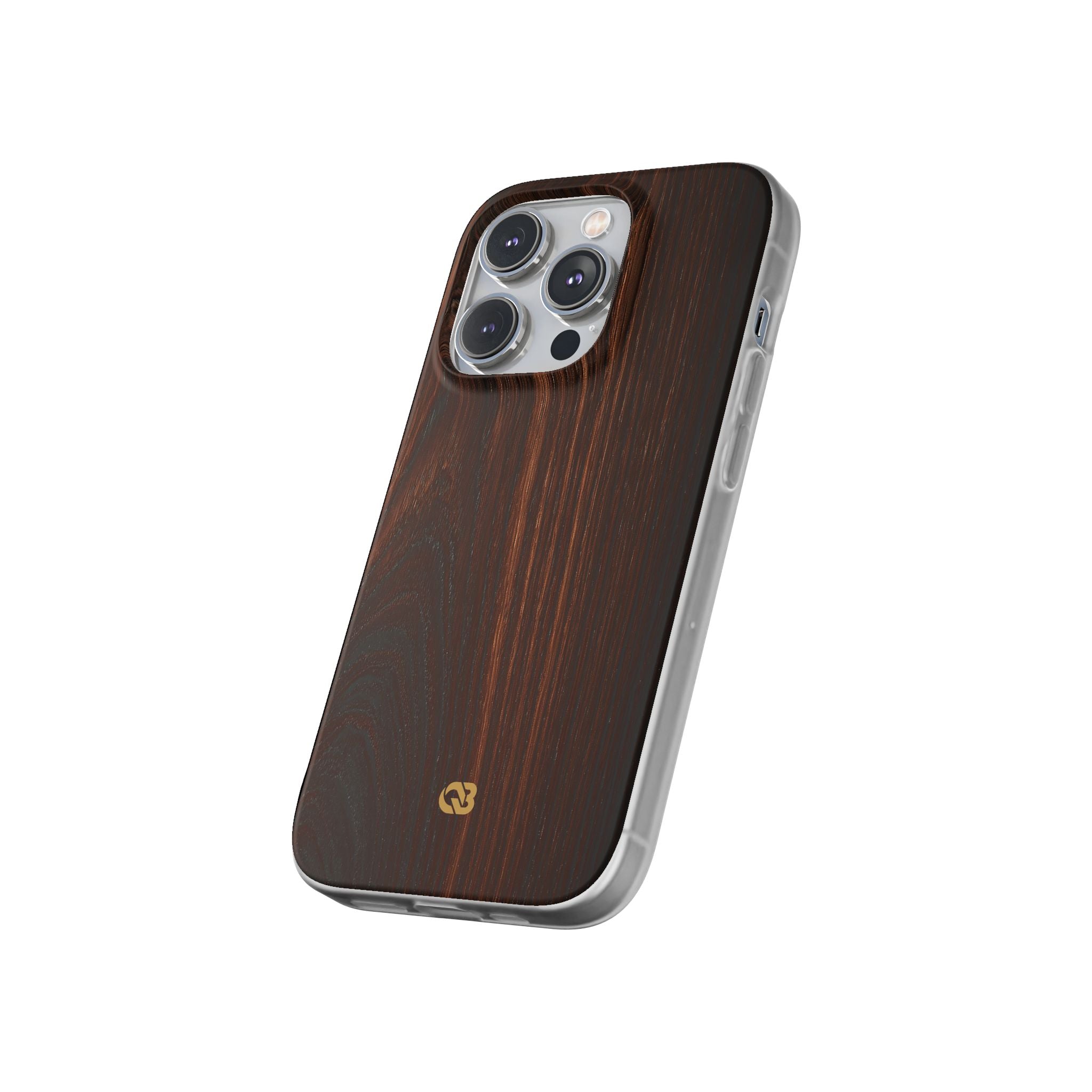 Brown Lite Phone Case for iPhone - Burnished Mahogany Grain