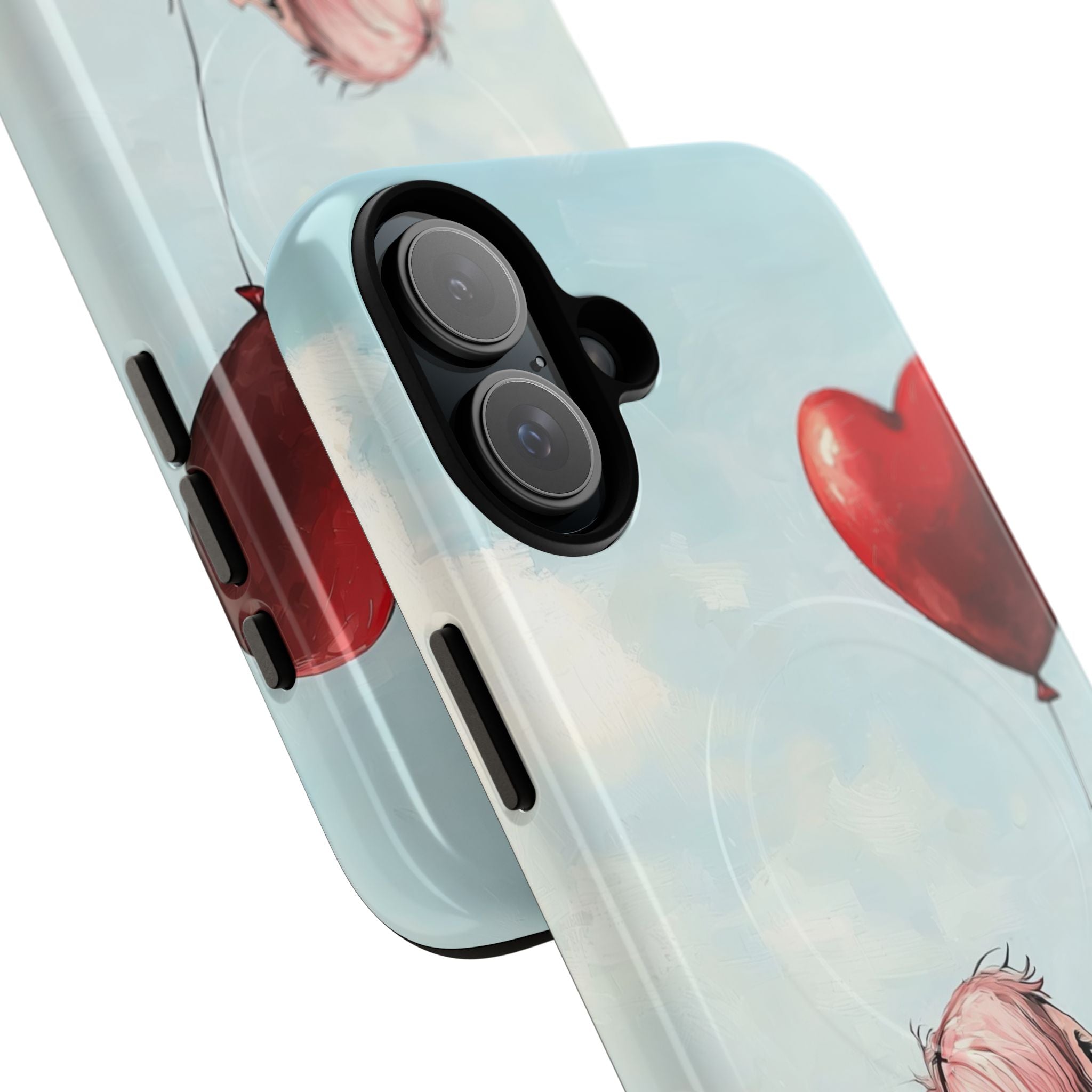 Heart Balloon Glow iPhone 16 Plus Skal - Tough+