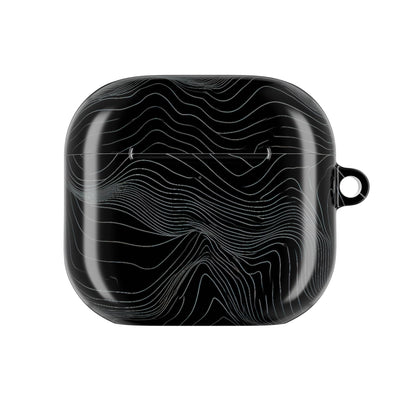 Obsidian Contour Elevation · Hard Case for AirPods & AirPods Pro · Black