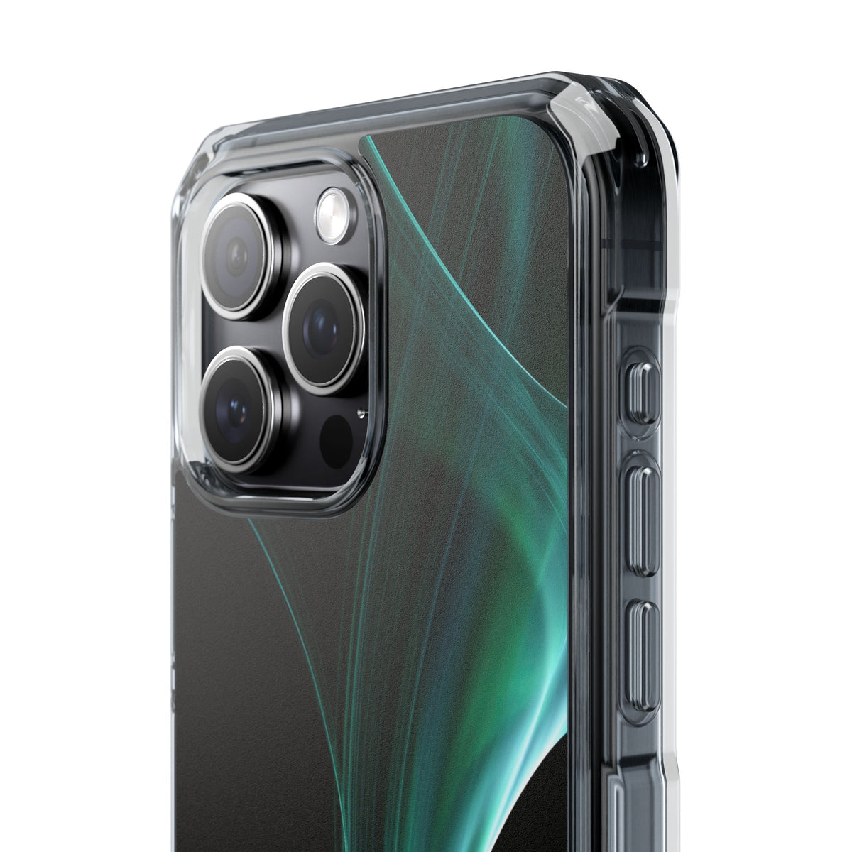 Emerald Lumen · Clear Impact Magnetic Phone Case for iPhone · Green