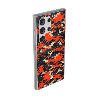 Signal Pixel Camo · Lite Phone Case for Samsung · Orange
