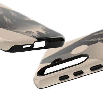Beige Tough Phone Case for Samsung - Obsidian Summit Parchment