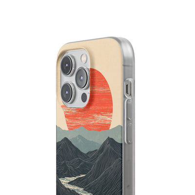 Beige Lite Phone Case for iPhone - Crimson Ridge Flow