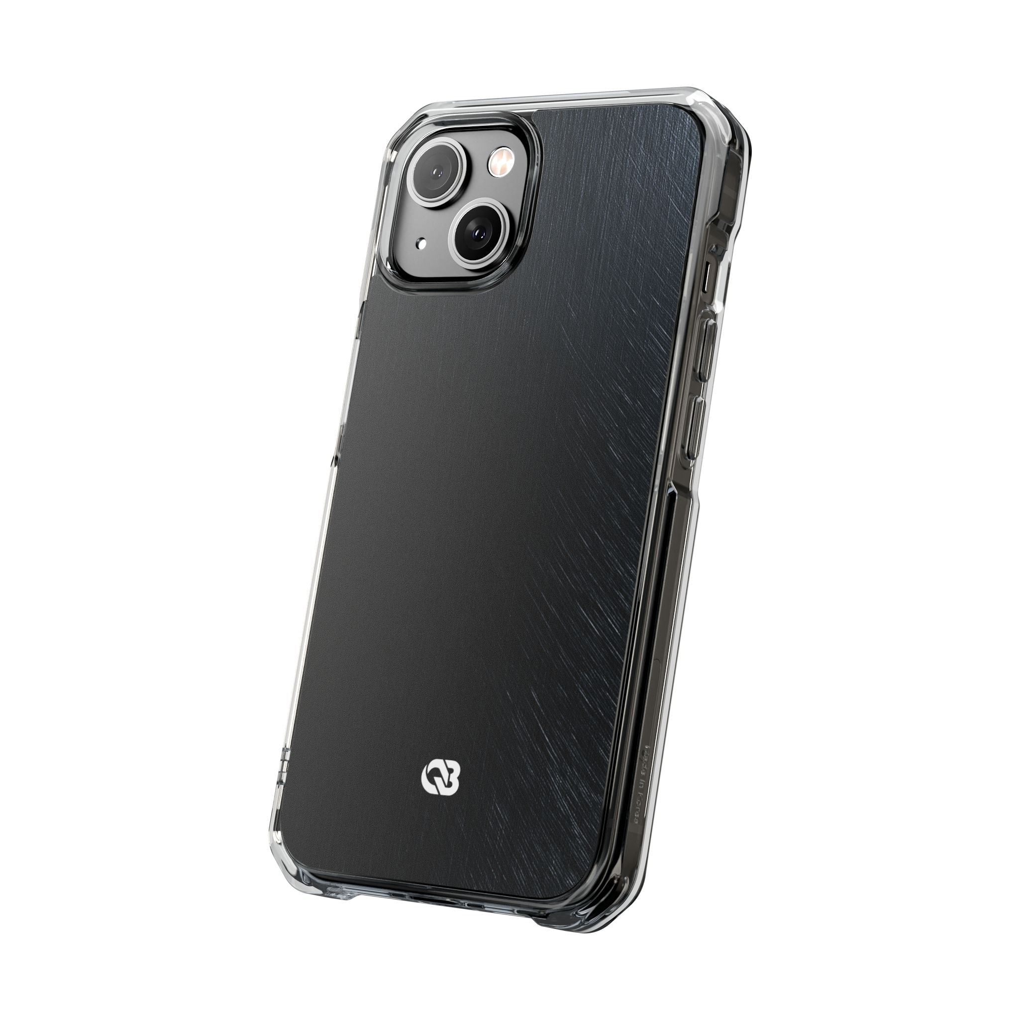 Black Impact MagSafe Phone Case for iPhone - Midnight Brushed Grain
