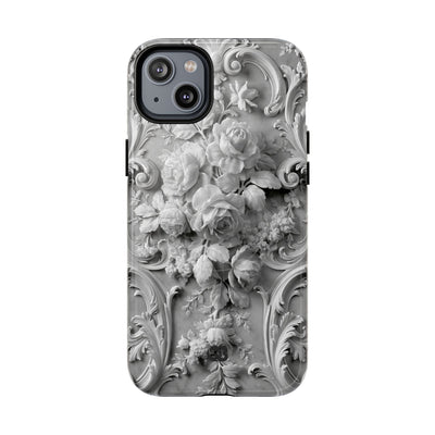 Rococo Marble Rose · Tough 2.0 Magnetic Phone Case for iPhone · White