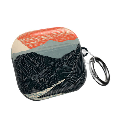 Crimson Ridge Horizon · Hard Case for AirPods & AirPods Pro · Black