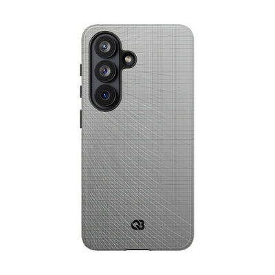Grey Tough Phone Case for Samsung - Chrome Mesh Warp