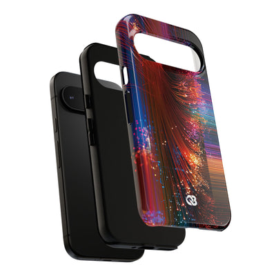 Black Tough Phone Case for Google Pixel - Cyber Optic Streak