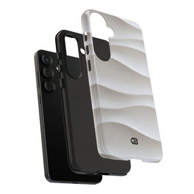 White Tough Phone Case for Samsung - Arctic Flow Ridges
