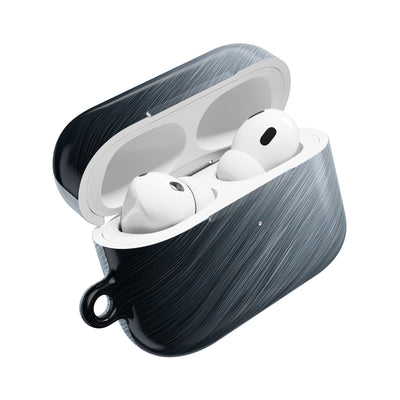 Brushed Obsidian Steel · Hard Case for AirPods & AirPods Pro · Grey