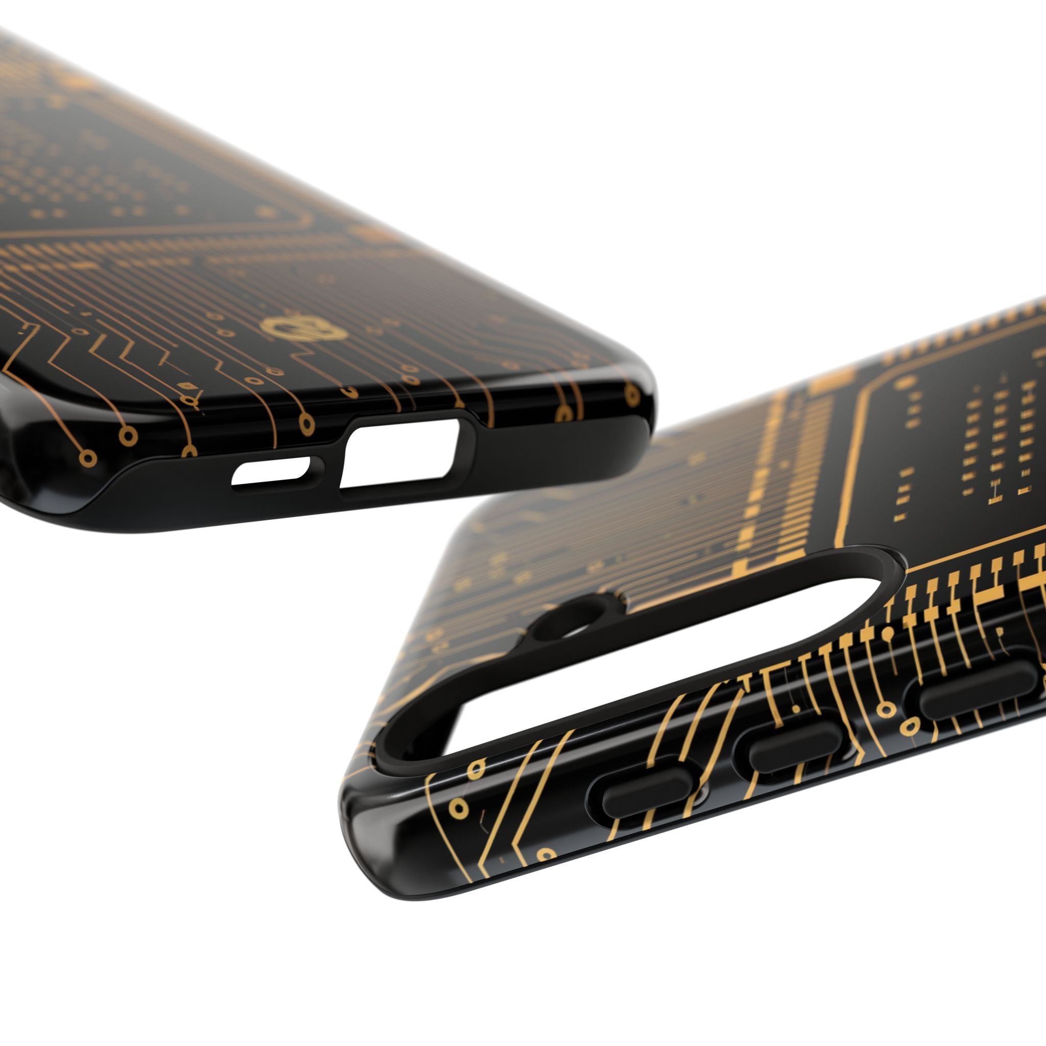 Gold Tough Phone Case for Samsung - Cyber Gold Processor