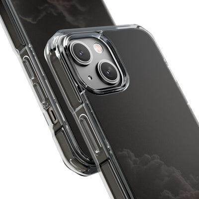 Crimson Fog Void · Clear Impact Magnetic Phone Case for iPhone ·  Black