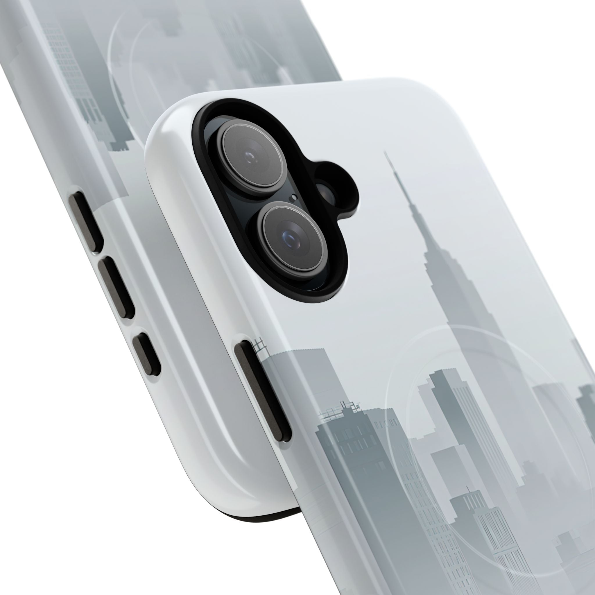 Grey Tough 2.0 Magsafe Phone Case for iPhone - Steel Mist Skyline