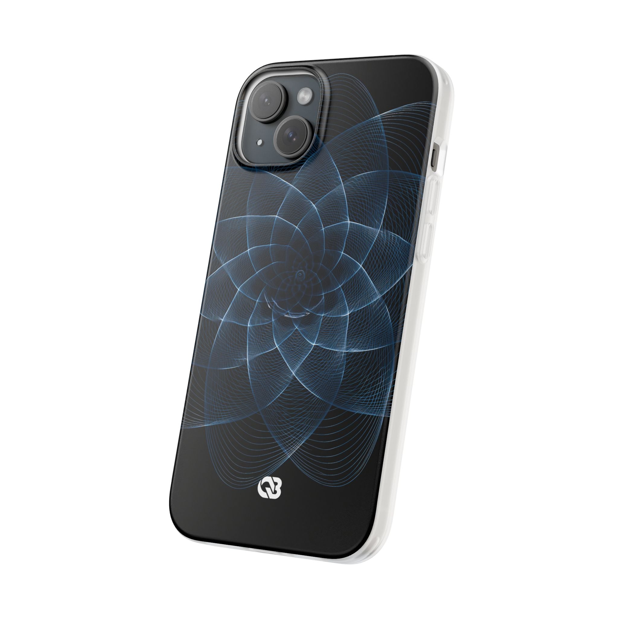 Blue Lite Phone Case for iPhone - Cobalt Geometric Bloom