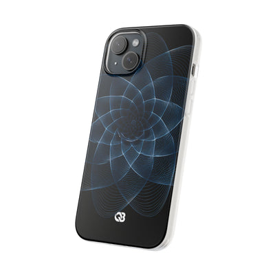 Blue Lite Phone Case for iPhone - Cobalt Geometric Bloom