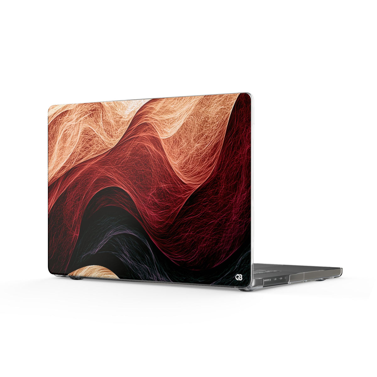 Ember Wave Dispersion · Clear Hard Case for MacBook · Red