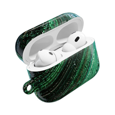 Orbital Data Stream · Hard Case for AirPods & AirPods Pro · Green