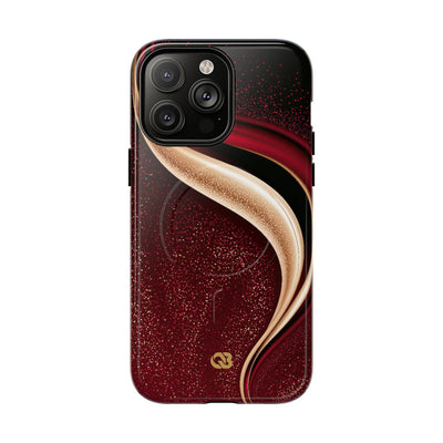 Gilded Crimson Flow · Tough 2.0 Magnetic Phone Case for iPhone · Red