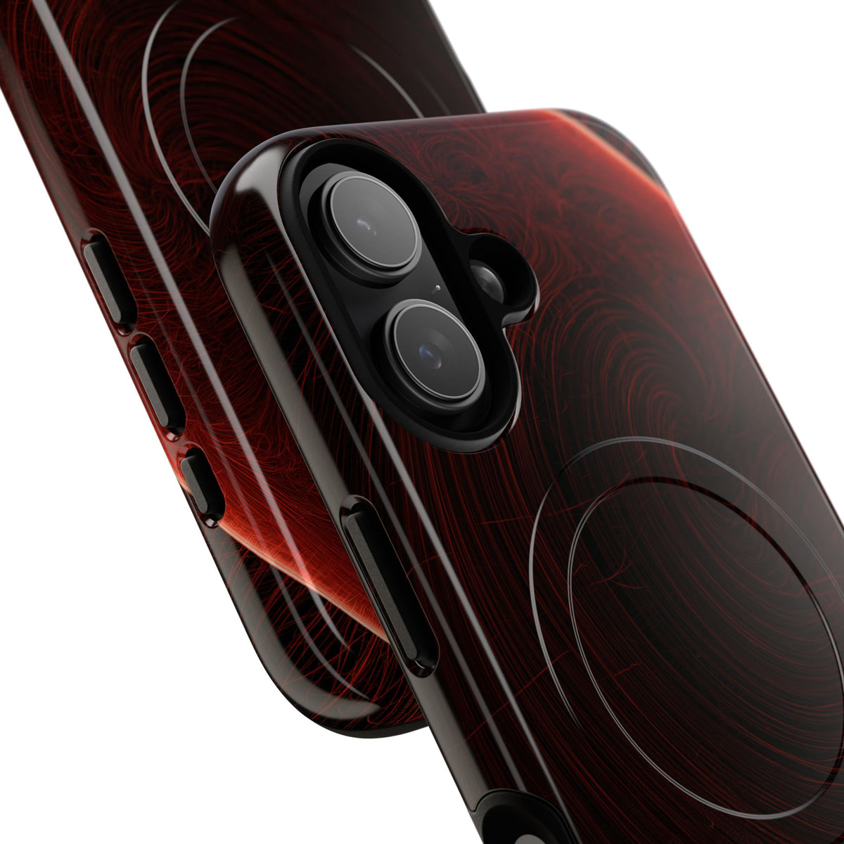 Red Tough 2.0 Magsafe Phone Case for iPhone - Crimson Flare Flux