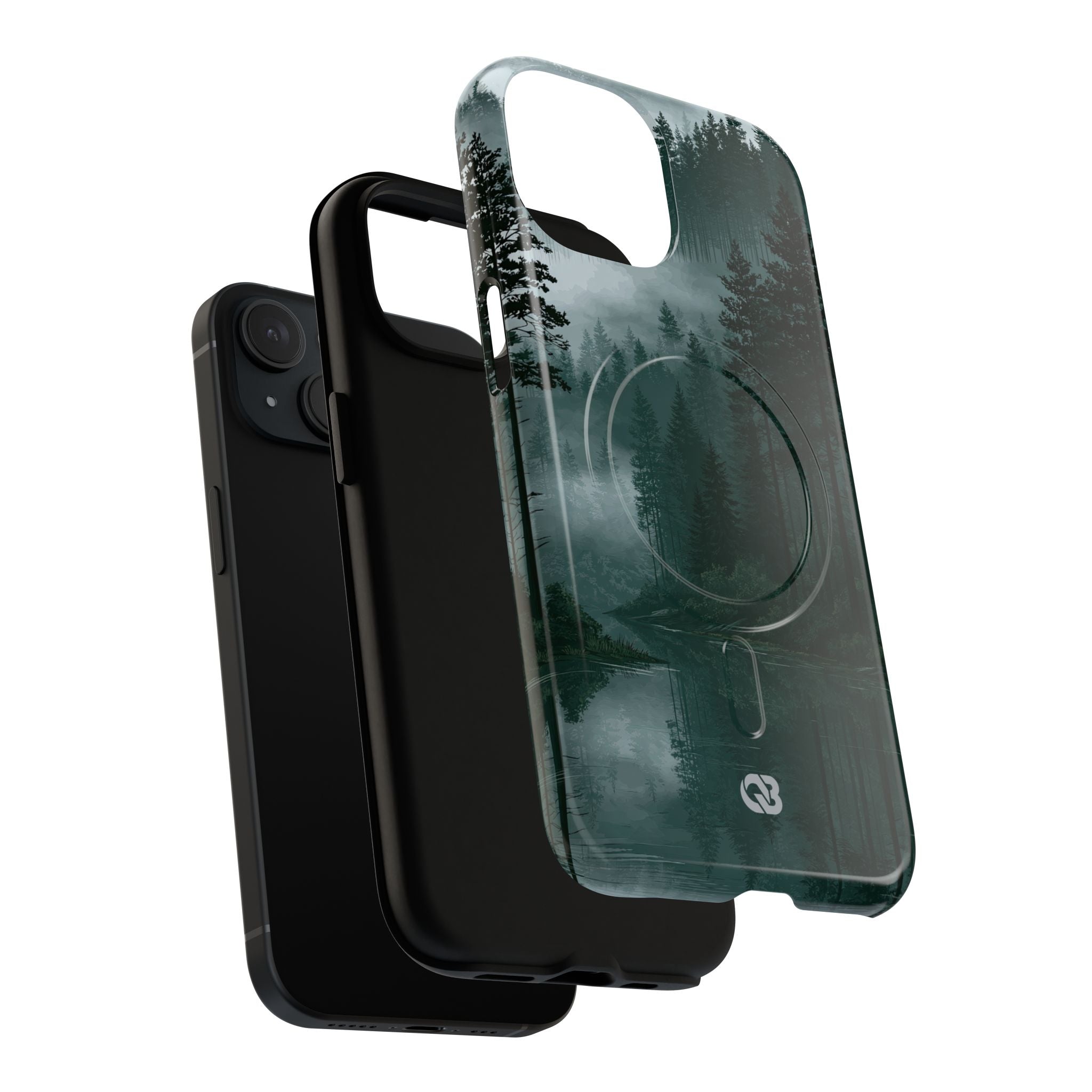 Green Tough 2.0 Magsafe Phone Case for iPhone - Misty Evergreen Mirror