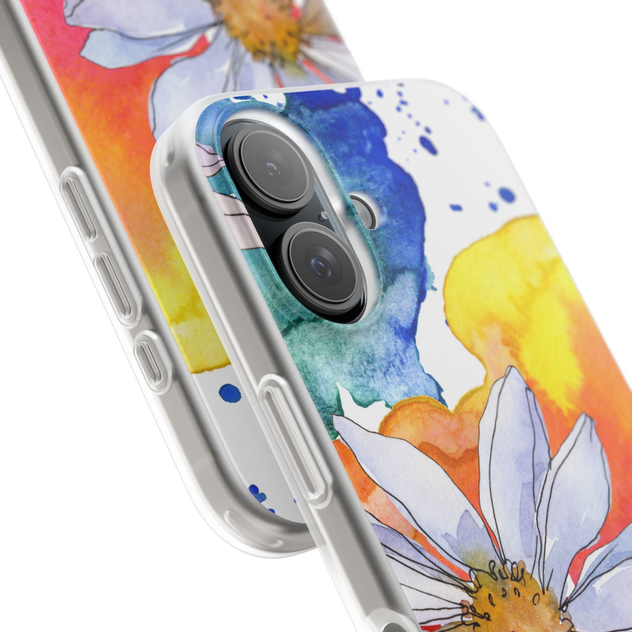 Vivid Bloom Splatter · Soft Custodia per iPhone