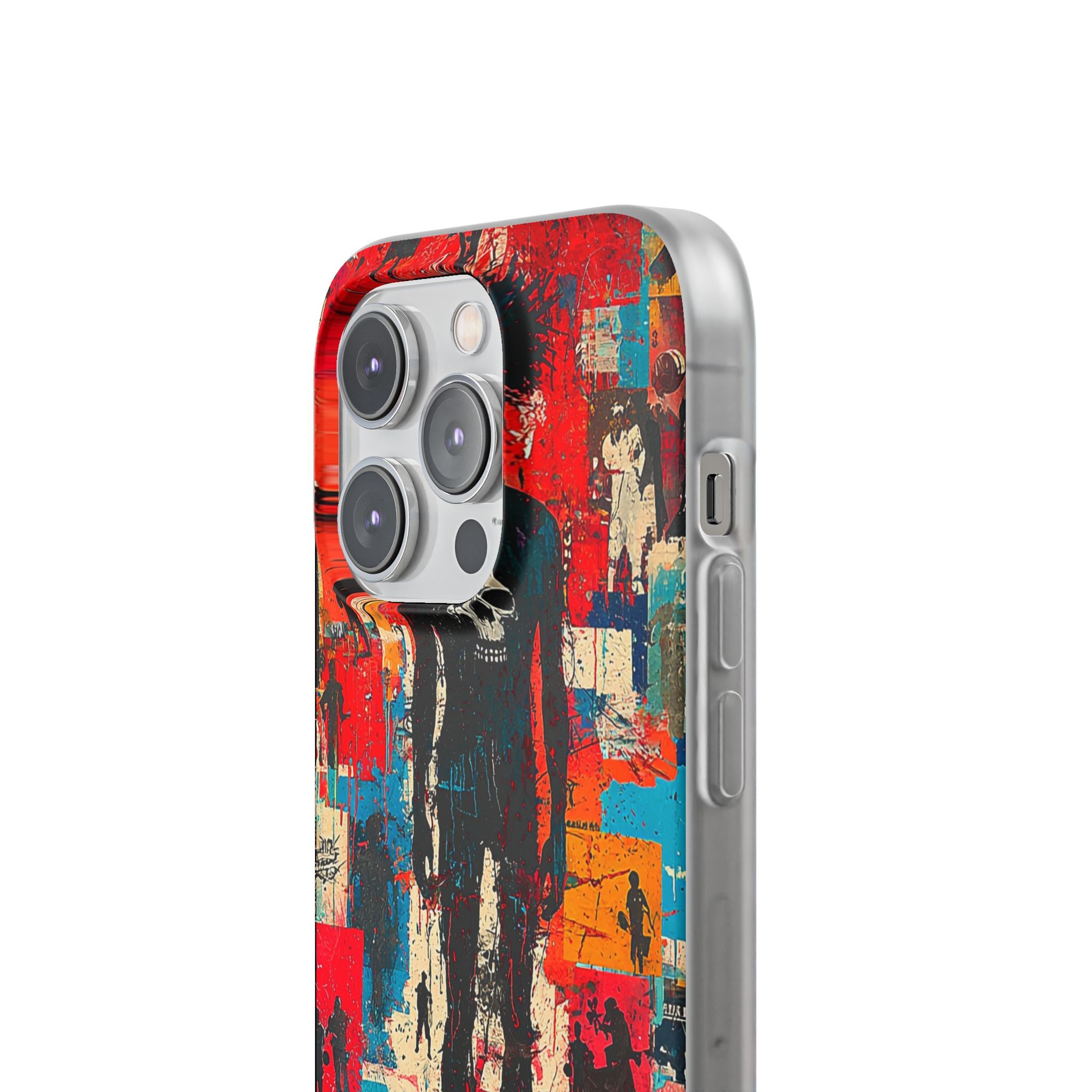 Spiky Skull Silhouette iPhone 14 Pro Case - Soft