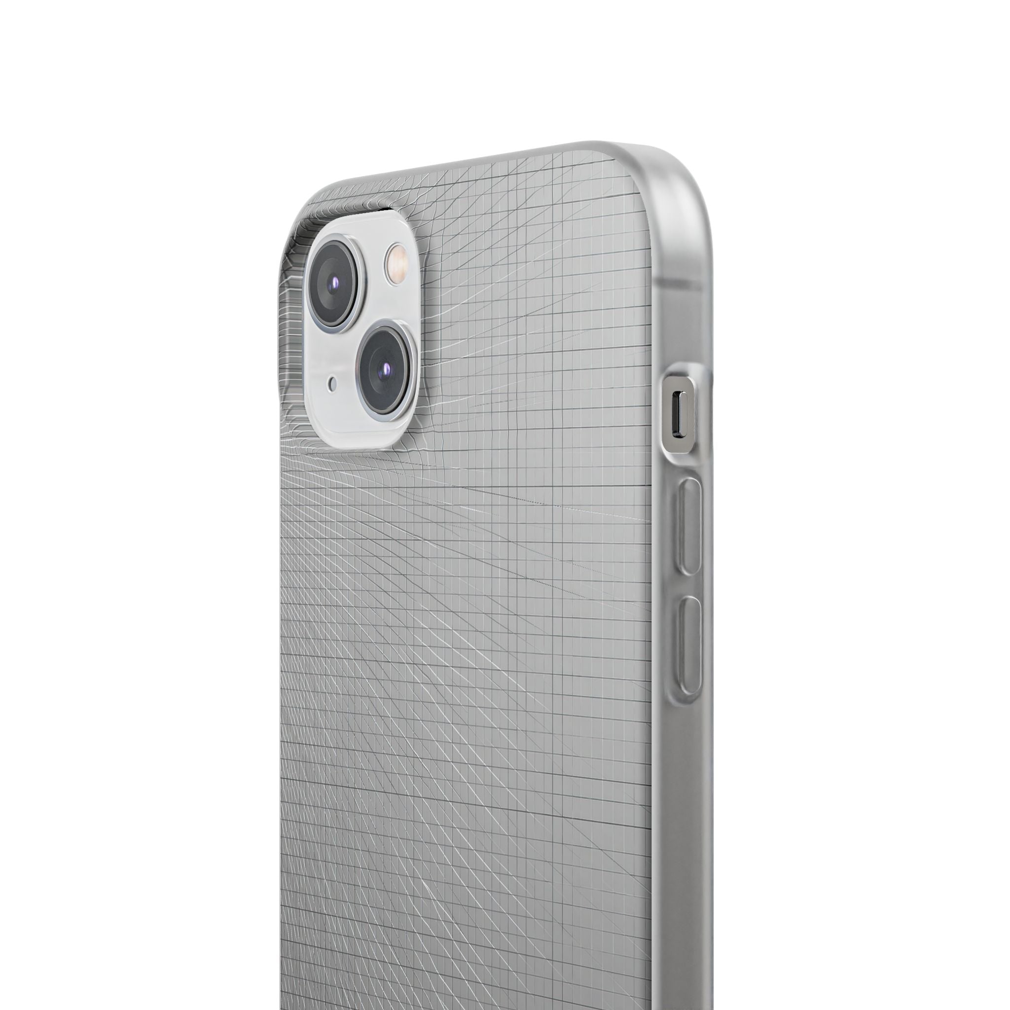 Grey Lite Phone Case for iPhone - Chrome Mesh Warp