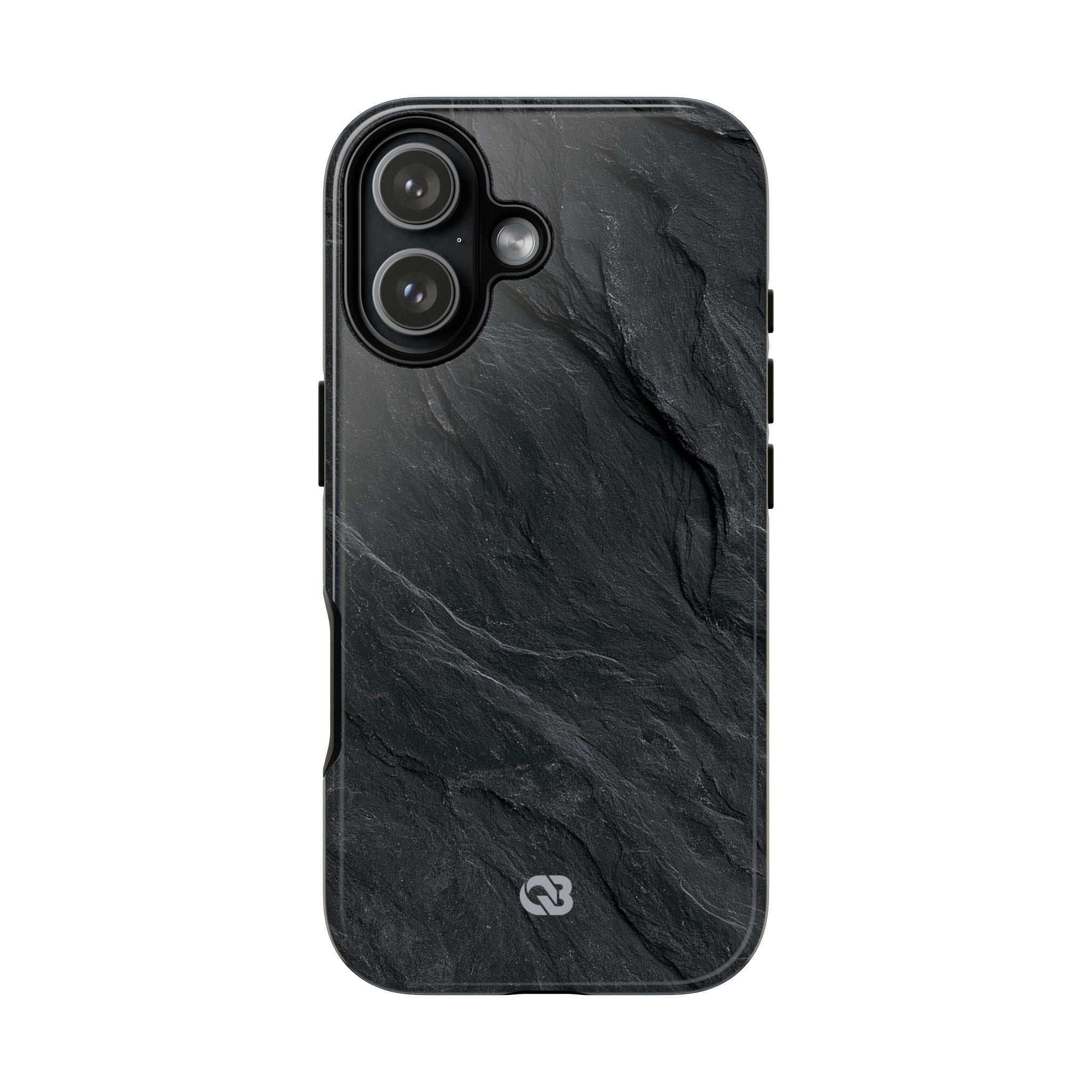 Black Tough Phone Case for iPhone - Midnight Slate Ridge