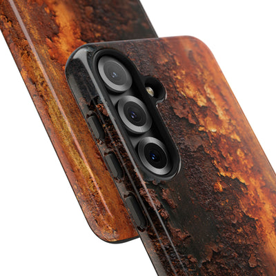 Orange Tough Phone Case for Samsung - Oxidized Iron Crust