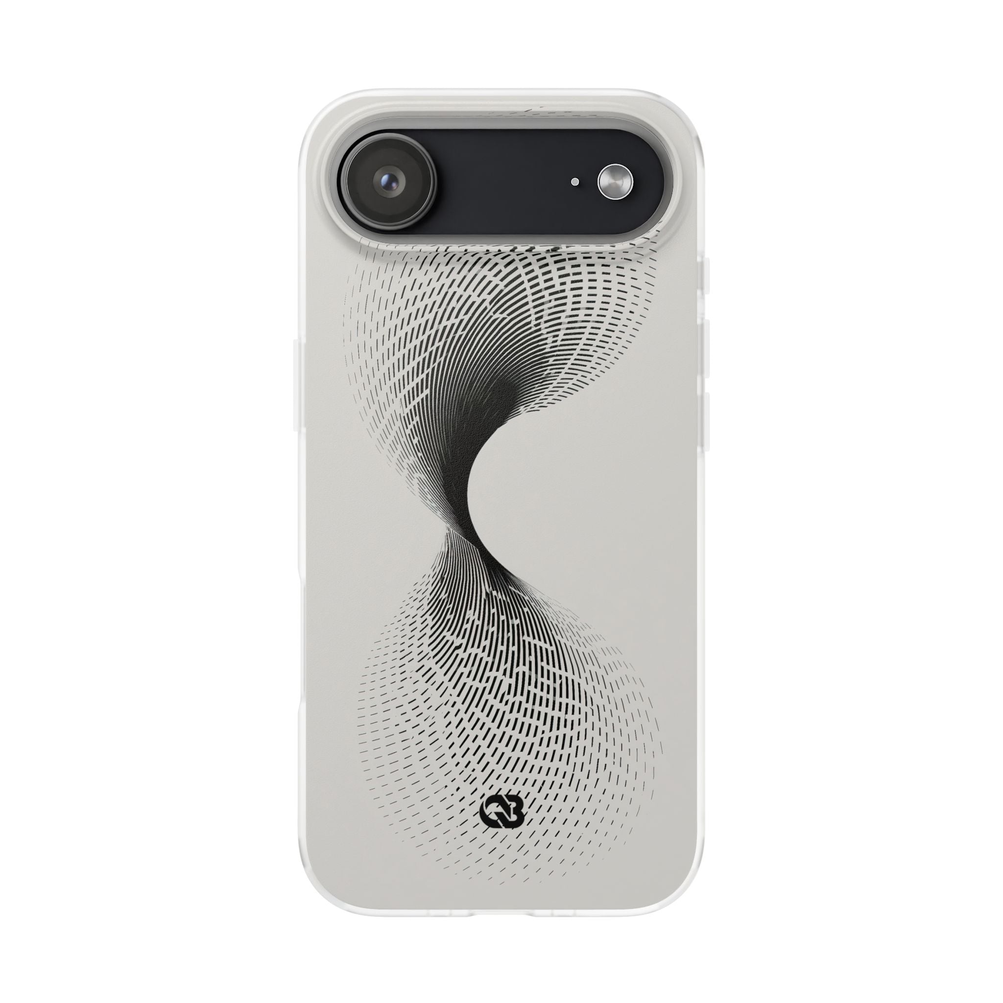 White Lite Phone Case for iPhone - Linear Torsion Grid