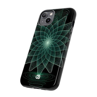 Verdant Harmonic Bloom · Tough Phone Case for iPhone · Black