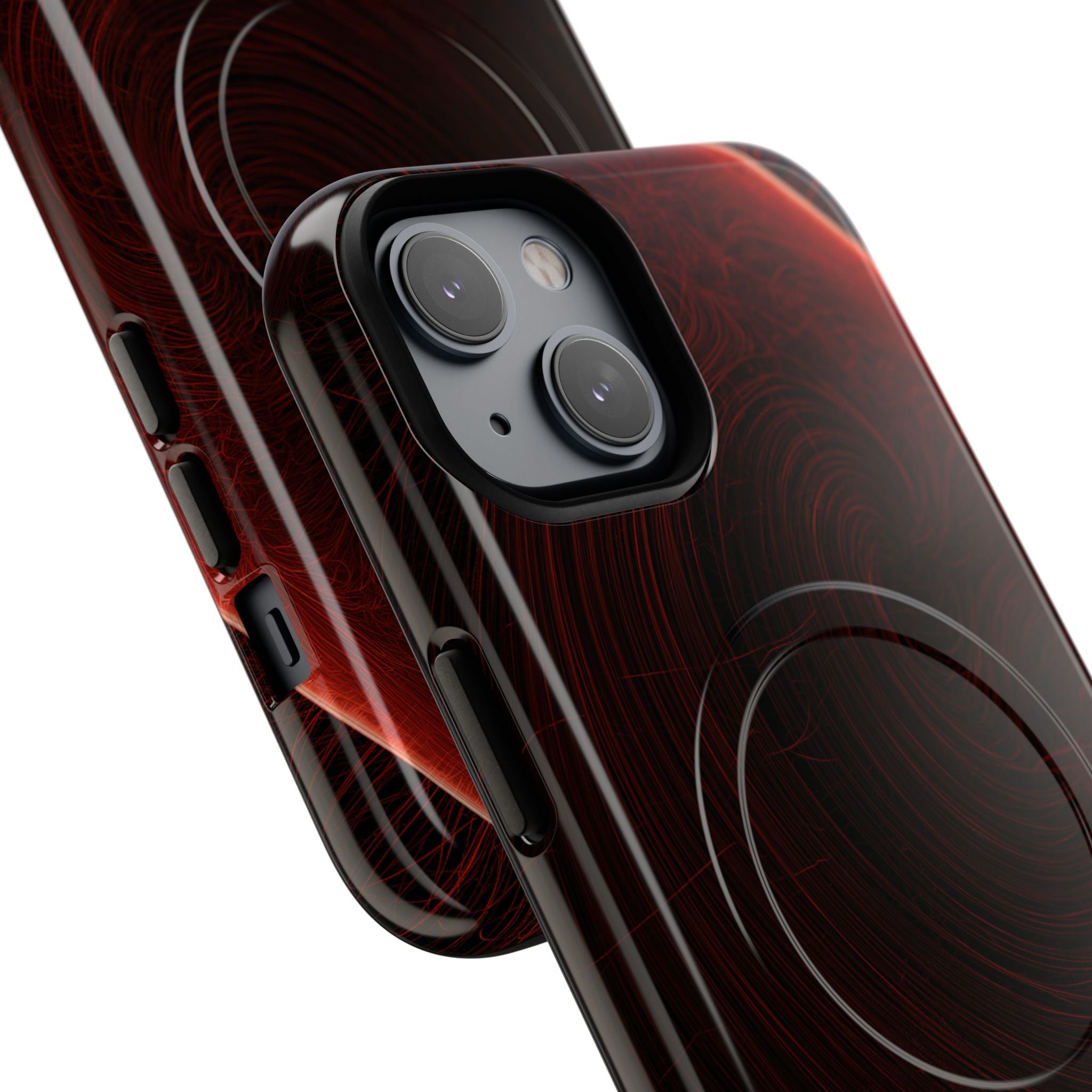 Red Tough 2.0 Magsafe Phone Case for iPhone - Crimson Flare Flux