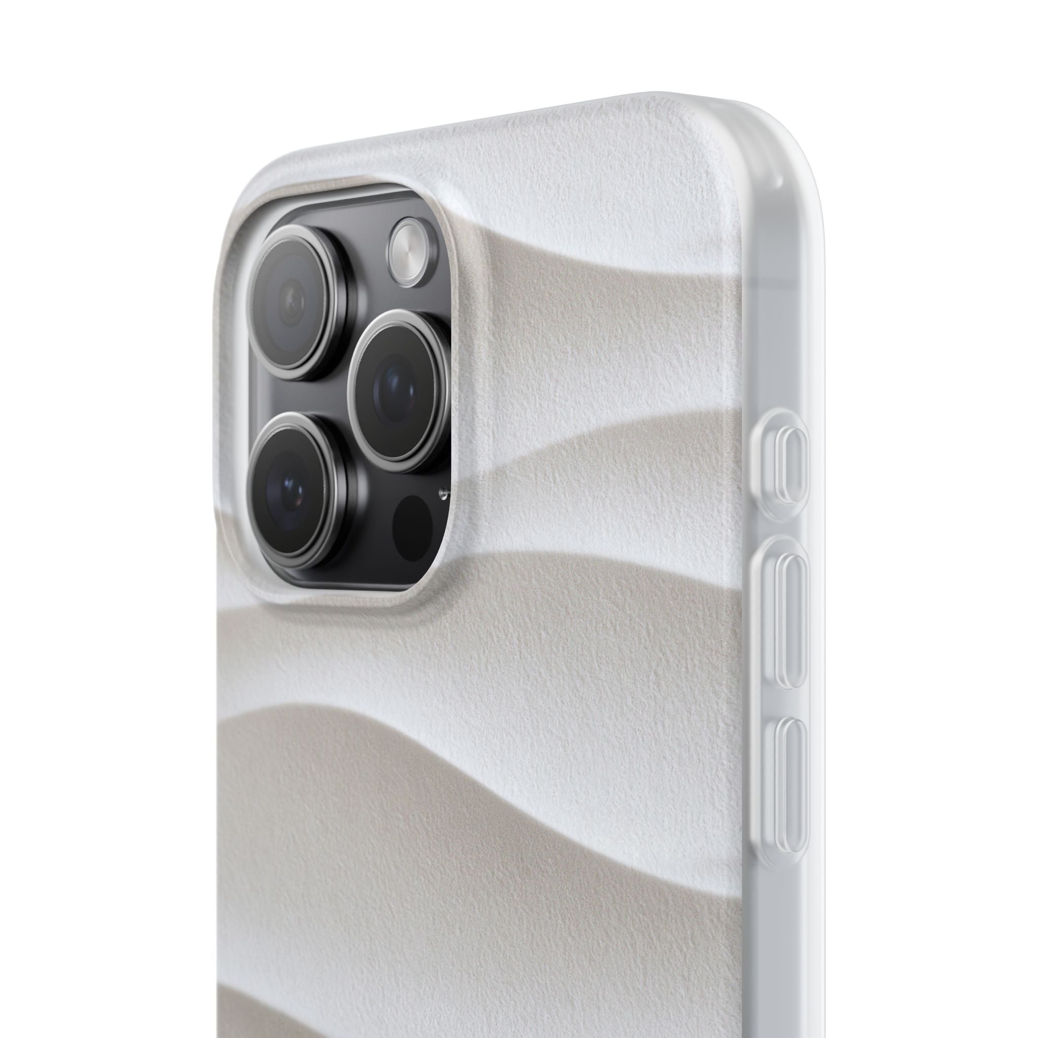White Lite Phone Case for iPhone - Arctic Flow Ridges