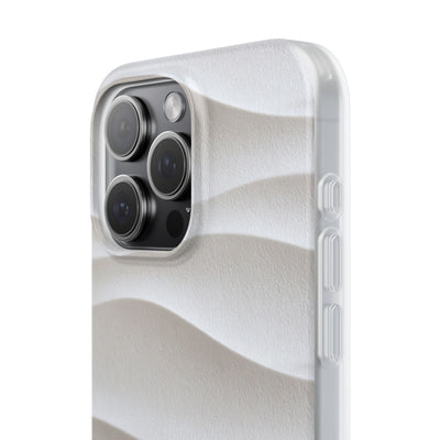 White Lite Phone Case for iPhone - Arctic Flow Ridges