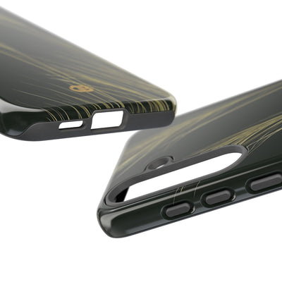 Green Tough Phone Case for Samsung - Midnight Gilded Grass