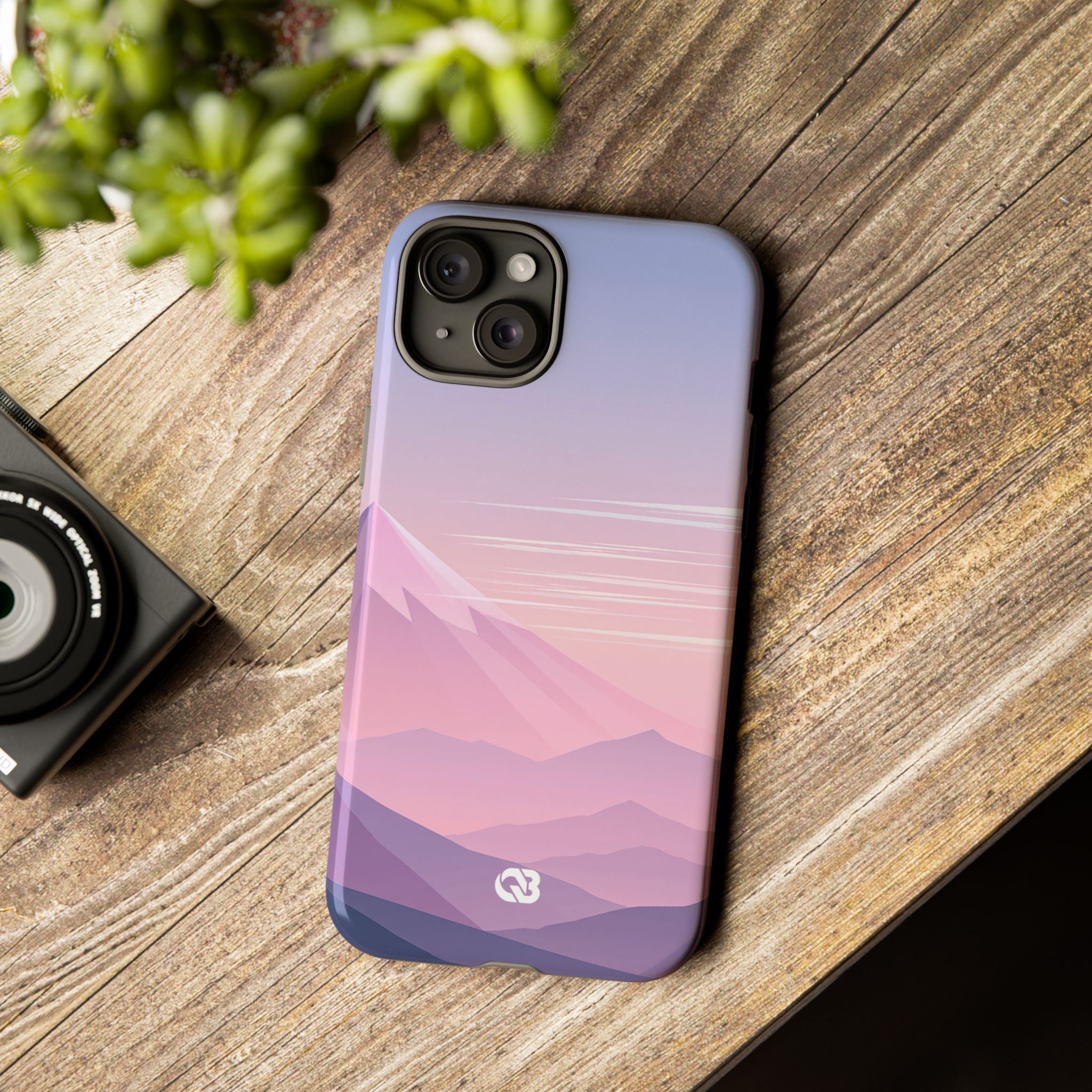 Purple Tough Phone Case for iPhone - Lavender Alpine Dawn