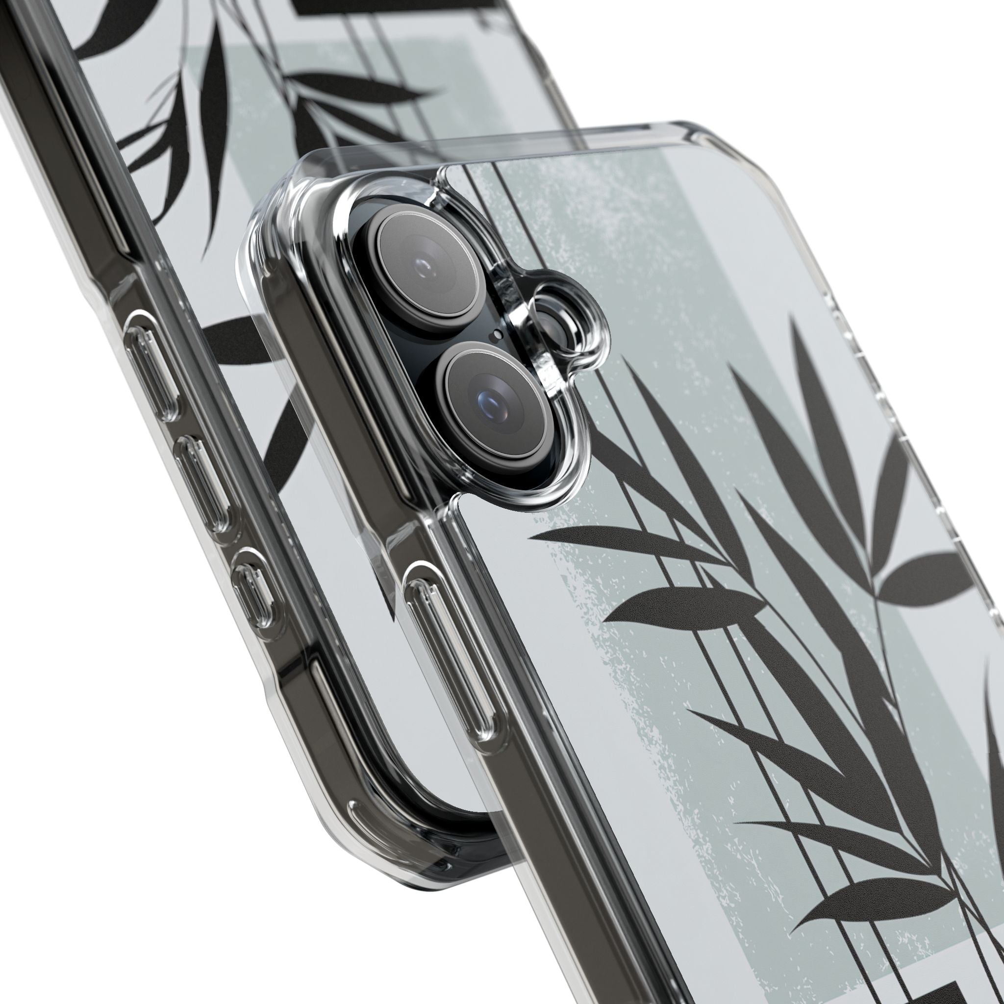 Grey Impact MagSafe Phone Case for iPhone - Sage Bamboo Noir