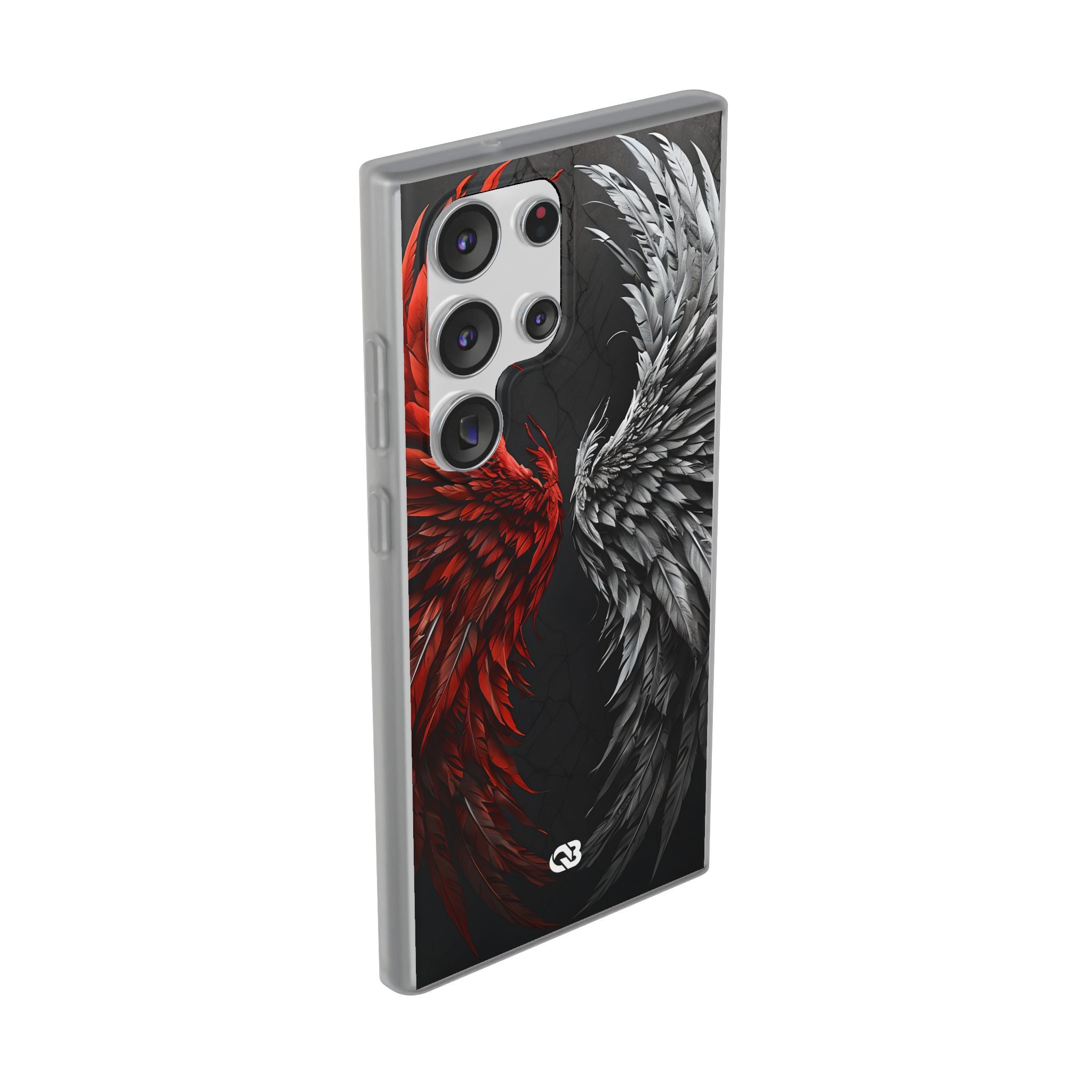 Split Crimson Wing · Soft Phone Case for Samsung