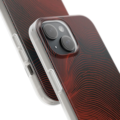 Red Lite Phone Case for iPhone - Terracotta Nerve Map