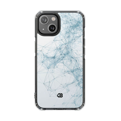 Blue Impact MagSafe Phone Case for iPhone - Glacial Neural Web