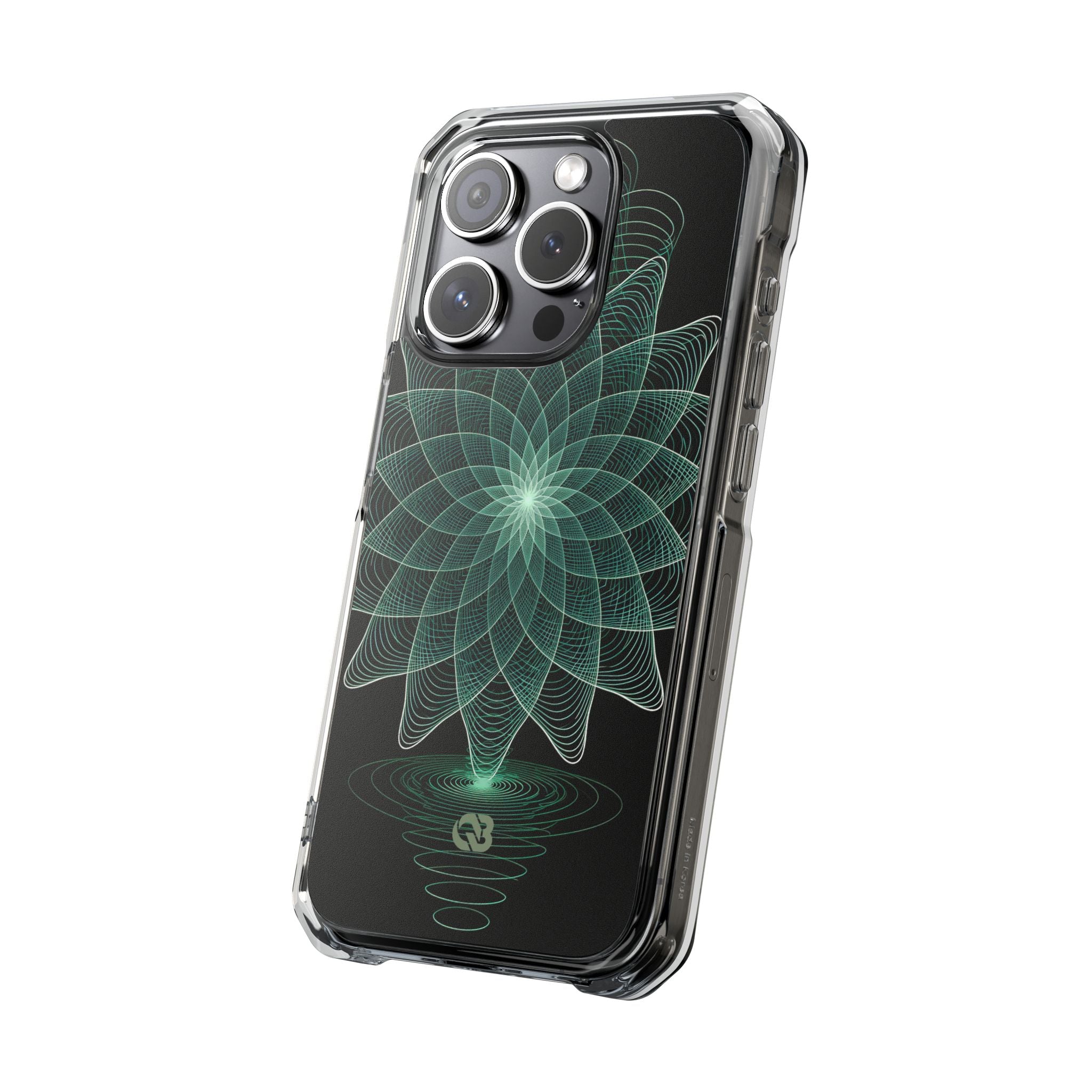 Green Impact MagSafe Phone Case for iPhone - Cyan Signal Bloom